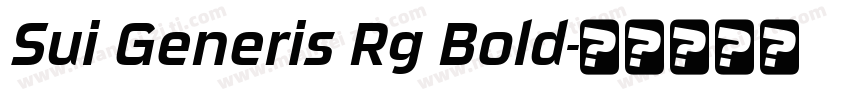 Sui Generis Rg Bold字体转换